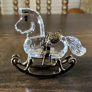 RETIRED Swarovski Crystal Memories Figurine w/Box - Rocking Horse - 9460 000 043